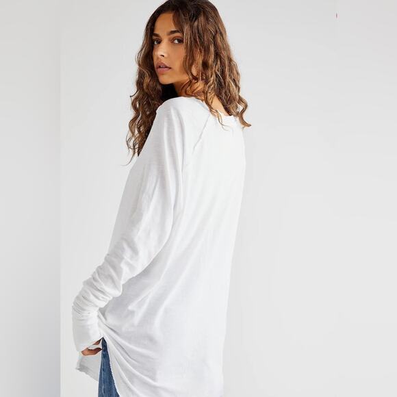 Free People Arden Tee in Optic White SMALL - Picture 4 of 5